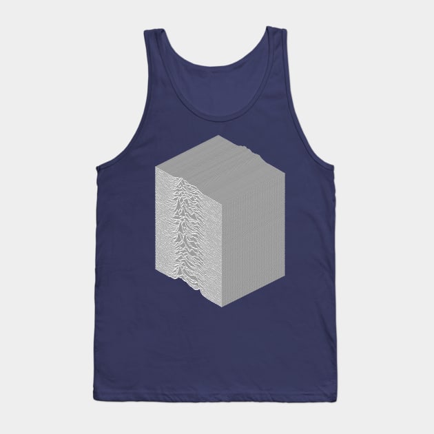 3D Unknown Pleasures Inspired Graphic Design Artwork Tank Top by DankFutura